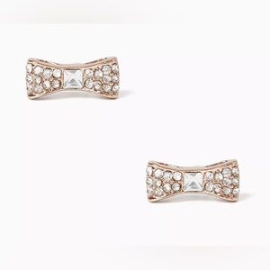 Kate Spade Pave Bow Studs Rose Gold Plated NWT